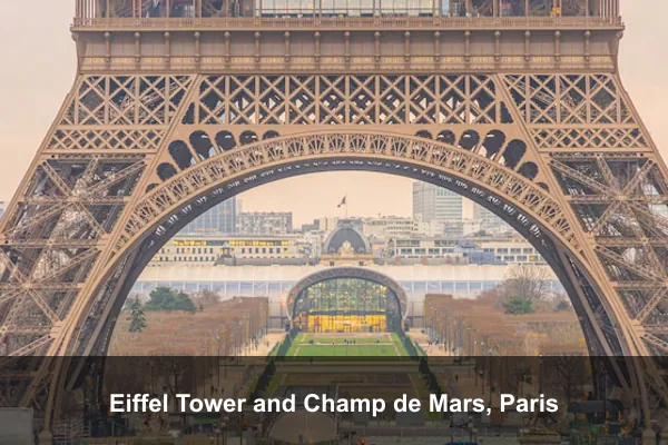 Eiffel Tower and Champ de Mars, Paris