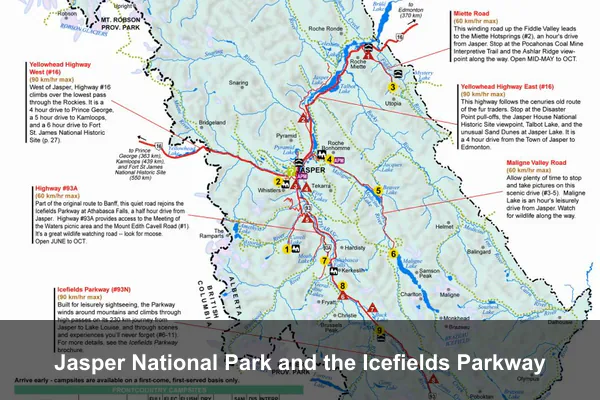 Jasper National Park and the Icefields Parkway